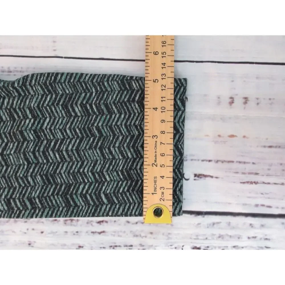 Lululemon Wunder Train Cropped Leggings Womens Size 6 Green Herringbone